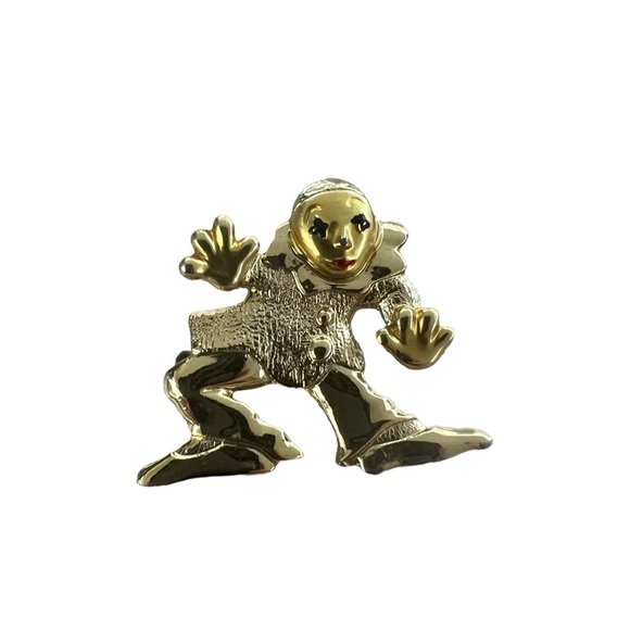 Gold Clown Brooch, Tristan - Picture 1 of 4